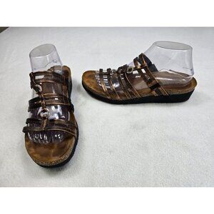 Naot Womens Metallic Bronze Strappy Sandals Size 41